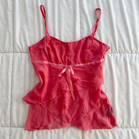 bebe Tops - Bebe 100% silk babydoll camisole